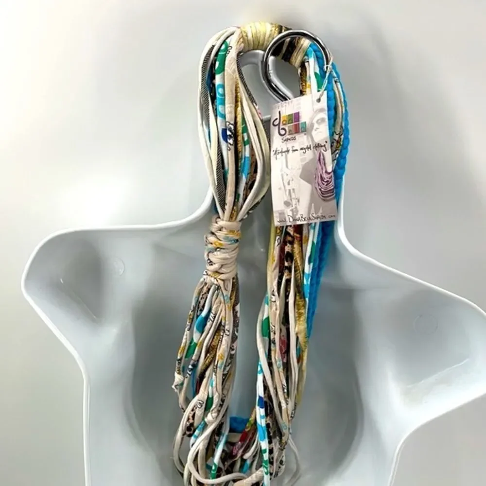 Dona Bela Shreds upcycled recycled clothing neckwear necklace scarf NEW NWT